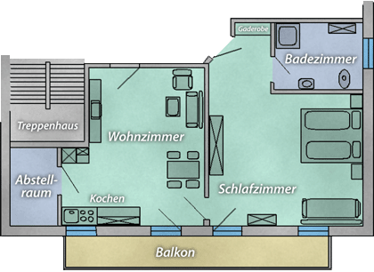 Grundriss Ferienwohnung 6