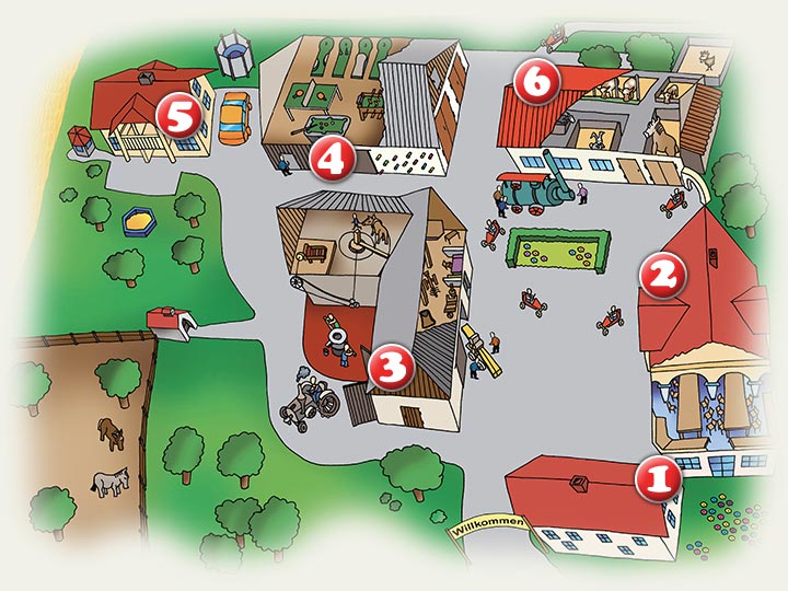 Lageplan des Erlebnis-Bauernhofs